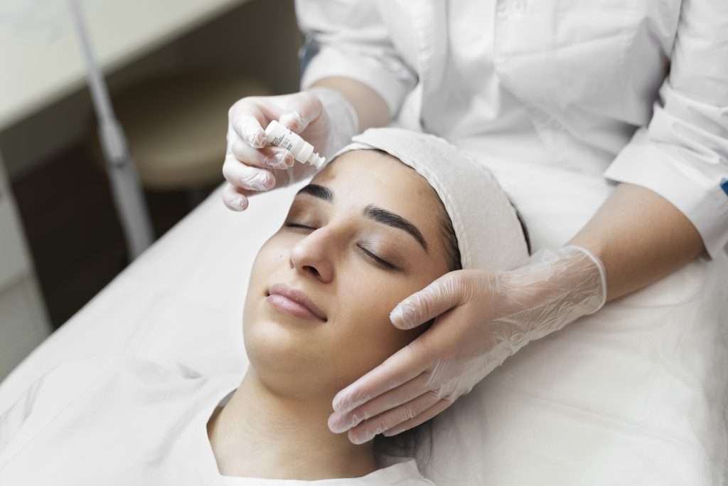 person getting micro needling beauty treatment 1